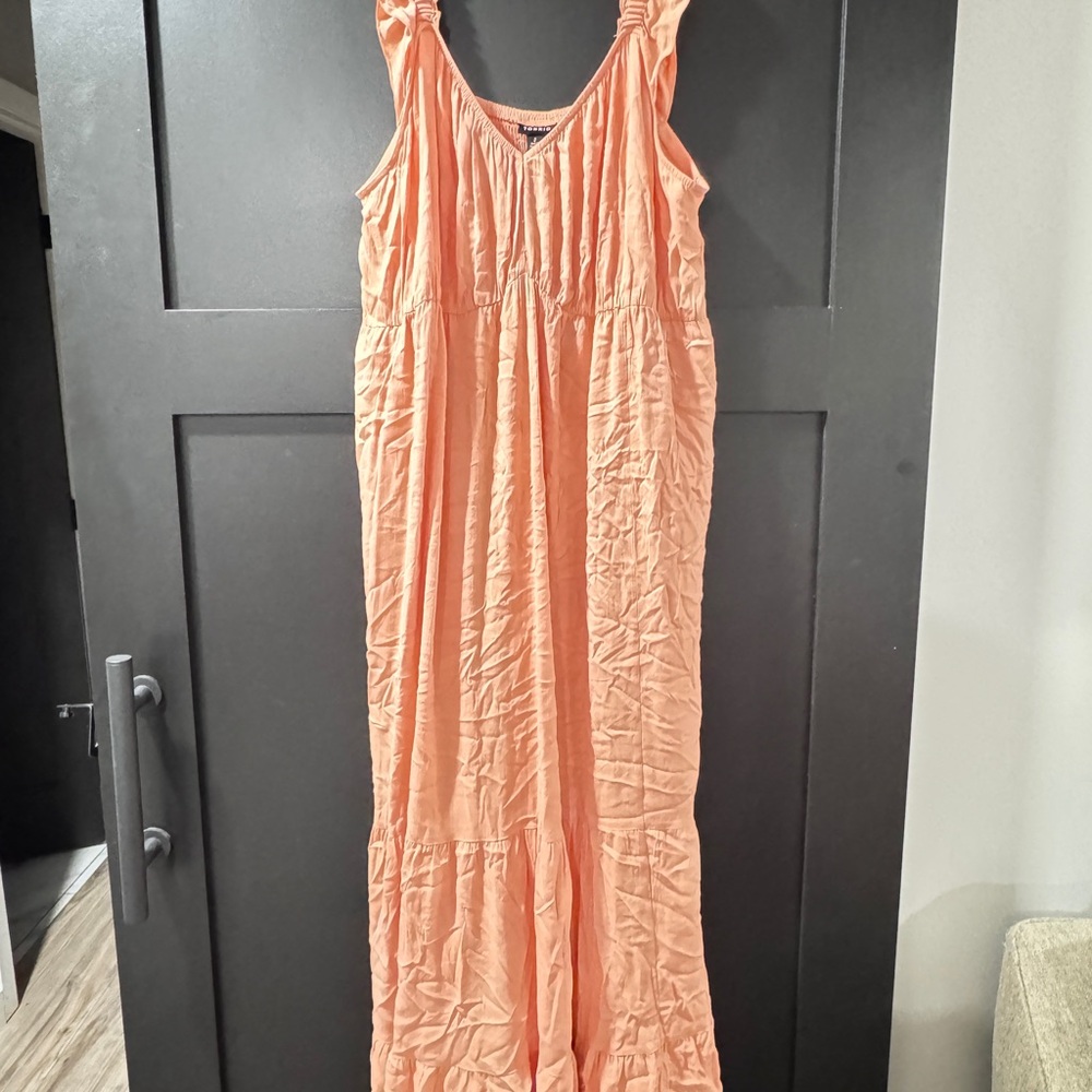 Torrid Peach Sleeveless Maxi Dress